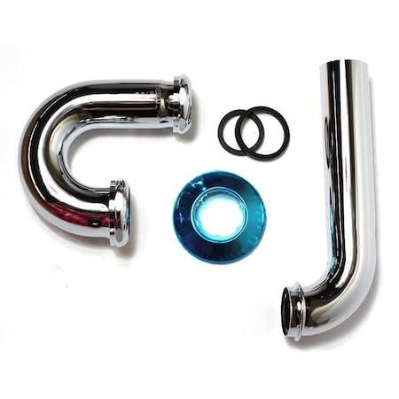 Thrifco Plumbing 17 Gauge 1-1/2 Inch x 1-1/4 Inch Chrome Plated Brass Tubular P-Trap 4402804